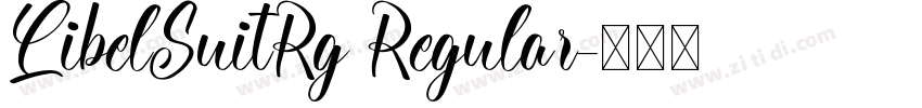 LibelSuitRg Regular字体转换
